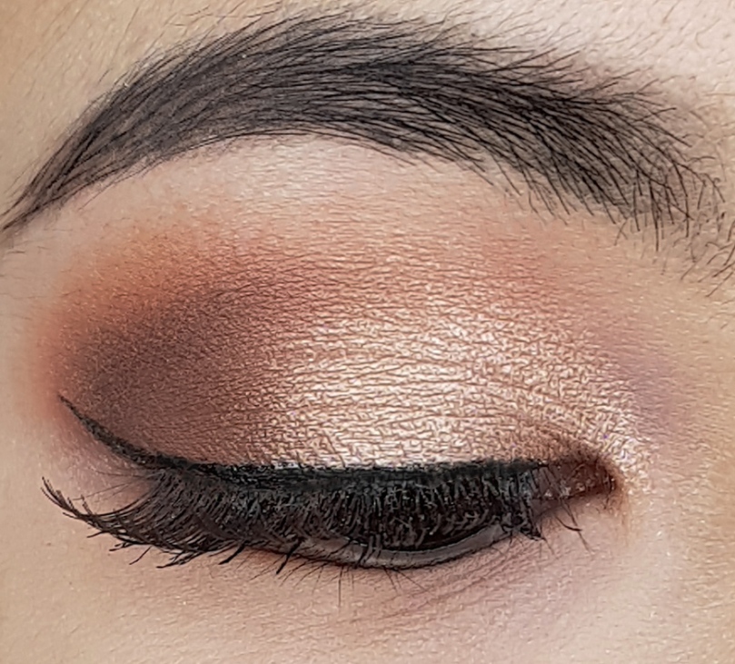 Close-up eye look of the ColourPop Brown Sugar palette with Ginger and Sorrel
